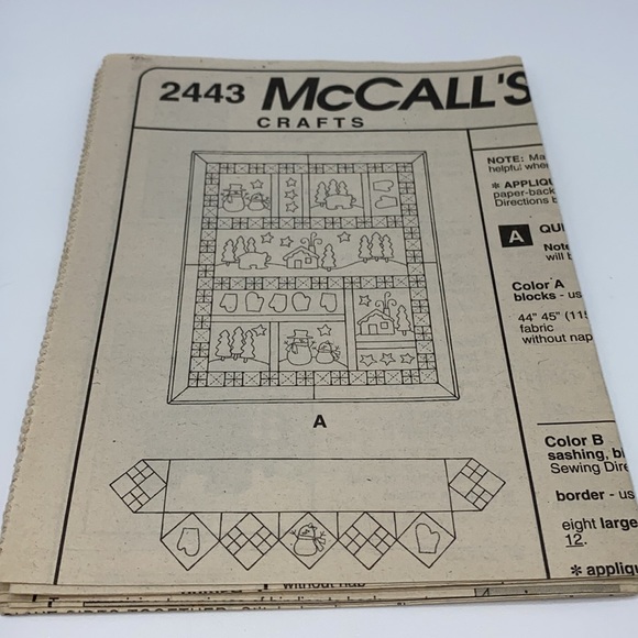 McCall’s Crafts An American Tradition 2443 Quilt Mantle Cover Pillows Stockings - Picture 4 of 5